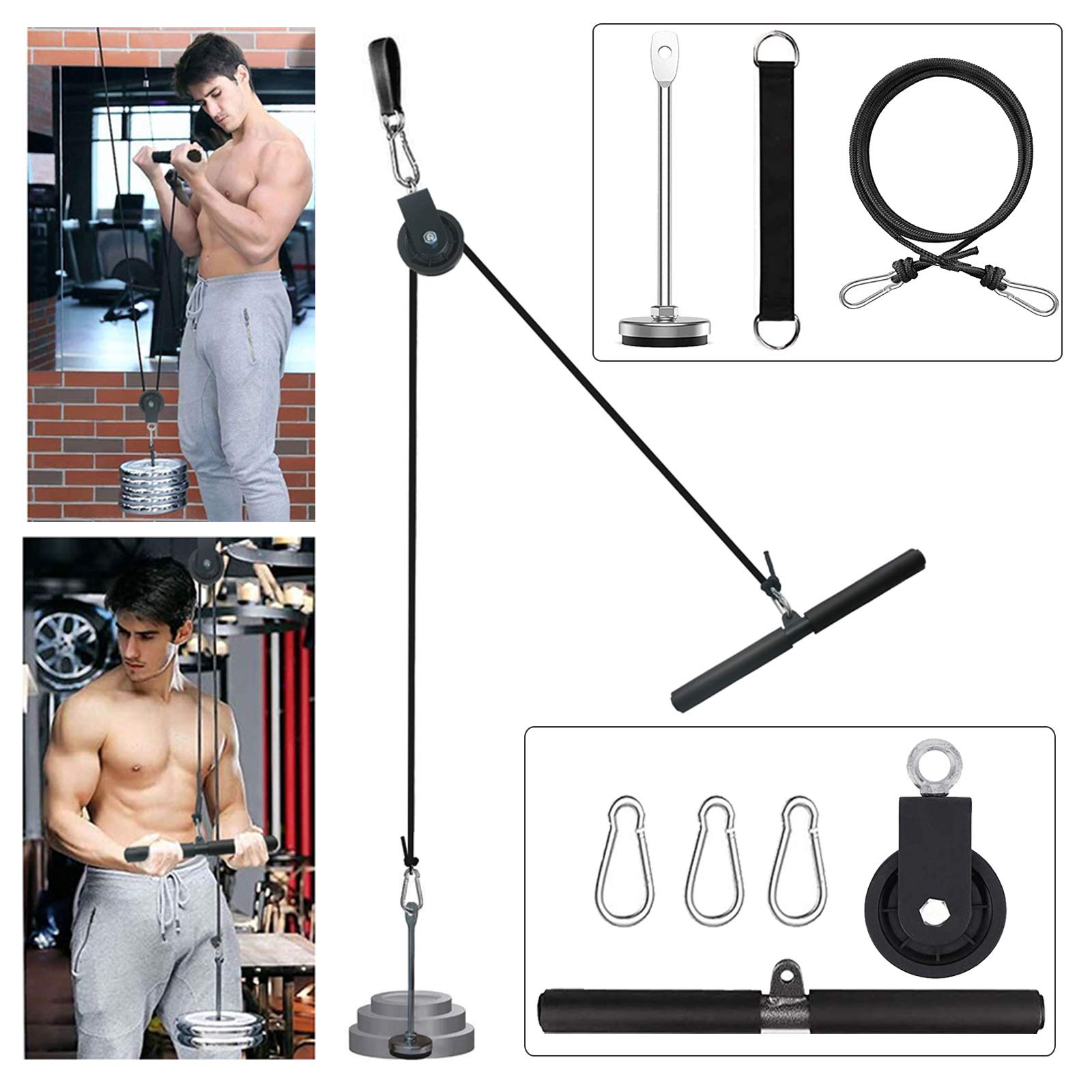 Buy Pulley System Gym,Forearm Wrist Roller Trainer Weight Pulley System