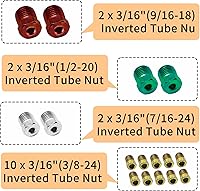 Vista 6 de Kit de línea de freno MuRealy de 3/16 pulgadas - Tubo de freno recubierto de cobre de 25 pies, rollo de tubo a prueba de óxido + 15 accesorios