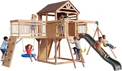 Wooden Swing Sets for Backyard - Outdoor Playset