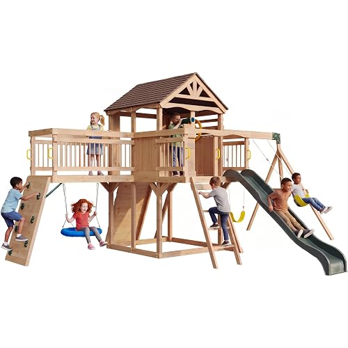 Wooden Swing Sets for Backyard - Outdoor Playset