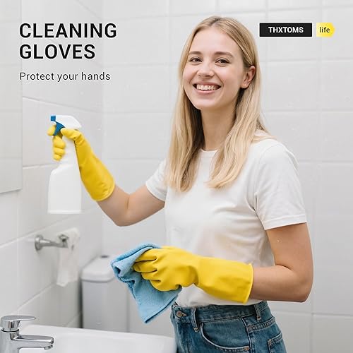 Miniatura 3 de 3610 pares de guantes de limpieza de goma, guantes reutilizables para lavar platos domésticos para cocina, limpieza, jardinería