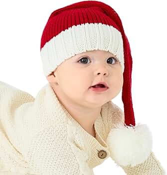 Amazon.com: Diffy Homy Baby Santa Hat Christmas for Baby Toddler
