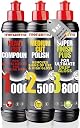 menzerna Polishing Set 8oz – HCC1000, MCC2500 & 3800 | 3-Step System for Scratch Removal, Swirl Elimination & Mirror-Like Finish