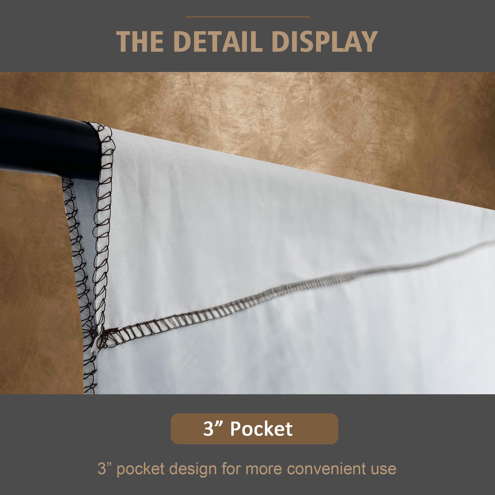 Telón de Fondo de fotografía Profesional Abstracto para Retratos, Accesorios de Fotos, Estudio de sesión de Fotos, Estudio con Bolsillo de Tela de poliéster en la Parte Superior (8 x 10 pies