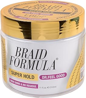 EBIN NEW YORK Braid Formula Dr. Feel Good Super Hold 11oz | Menthol Infused for Cooling Sensation | Smoothing, High Shine, Long-Lasting Hold | Perfect for Braids, Locs & Twists | No Residue