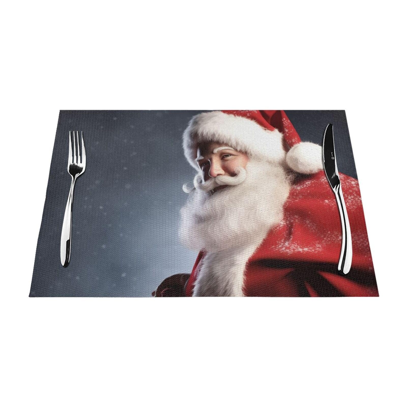 Set de table Père Noël résistant à la chaleur et lavable pour une protection durable