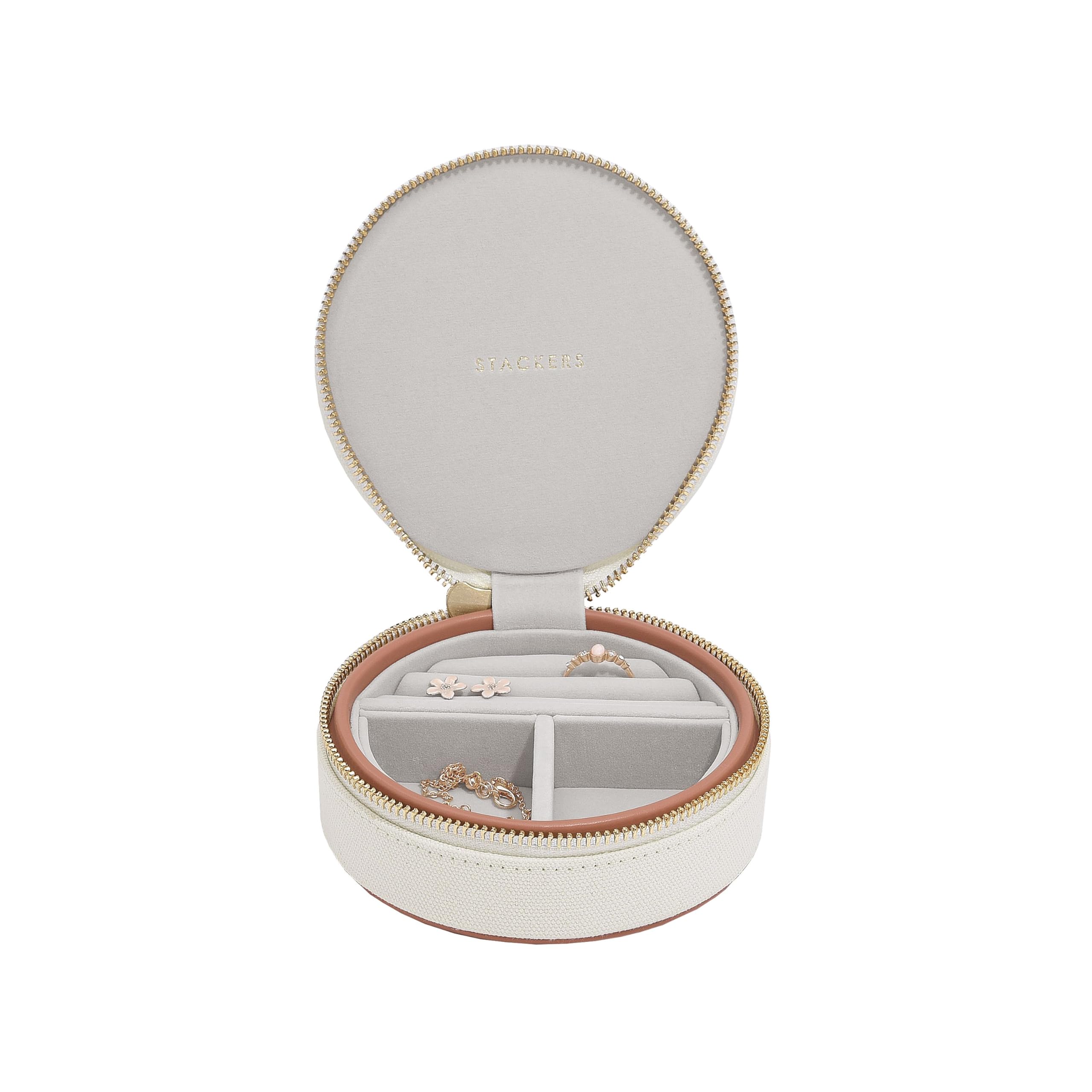 Stackers Desert Wave Round Travel Jewellery Box