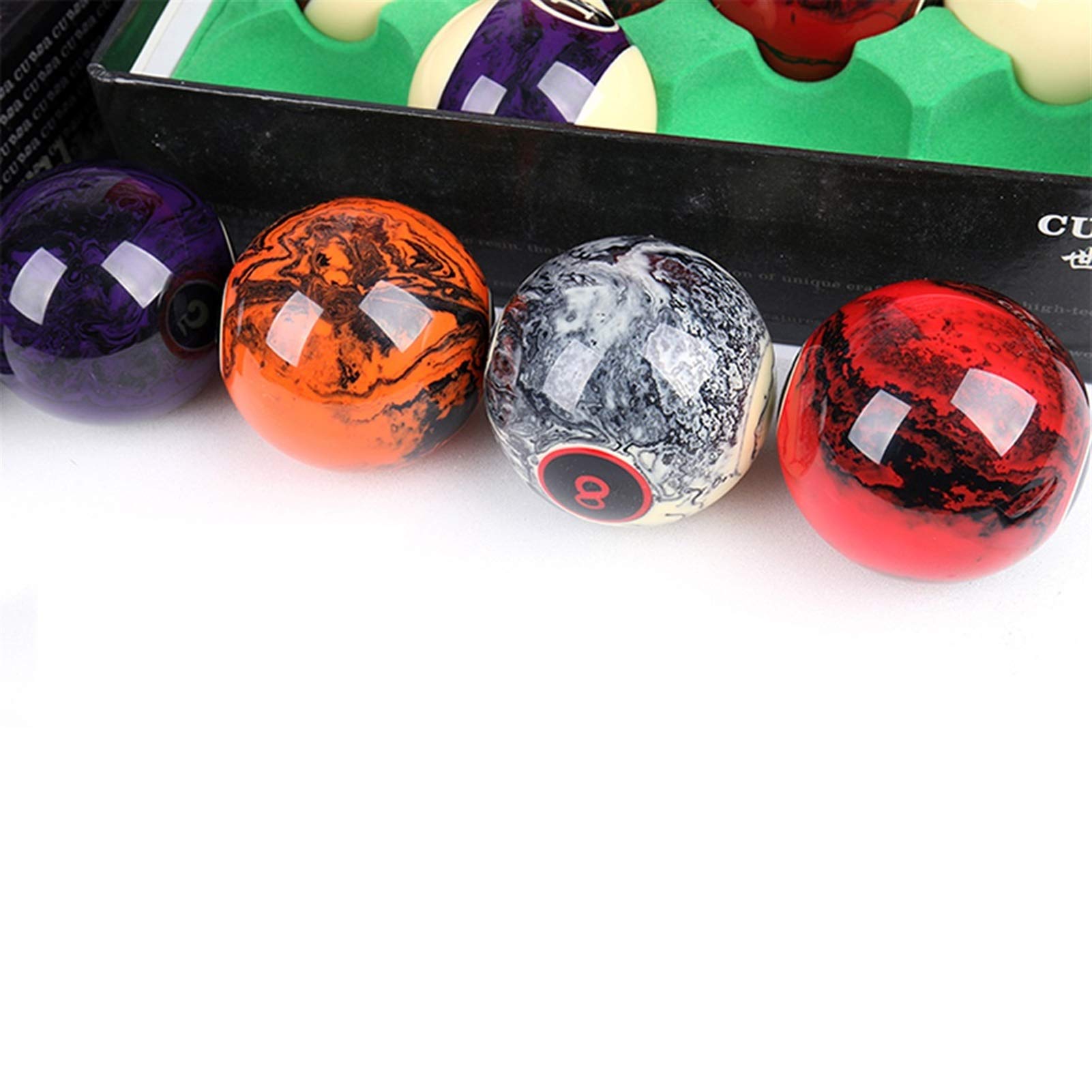 Set Di 16 Palle Da Biliardo Americano Nanook - Diametro 57.2mm, Lucide E Numerate, Con Palla Bianca - Foto 4