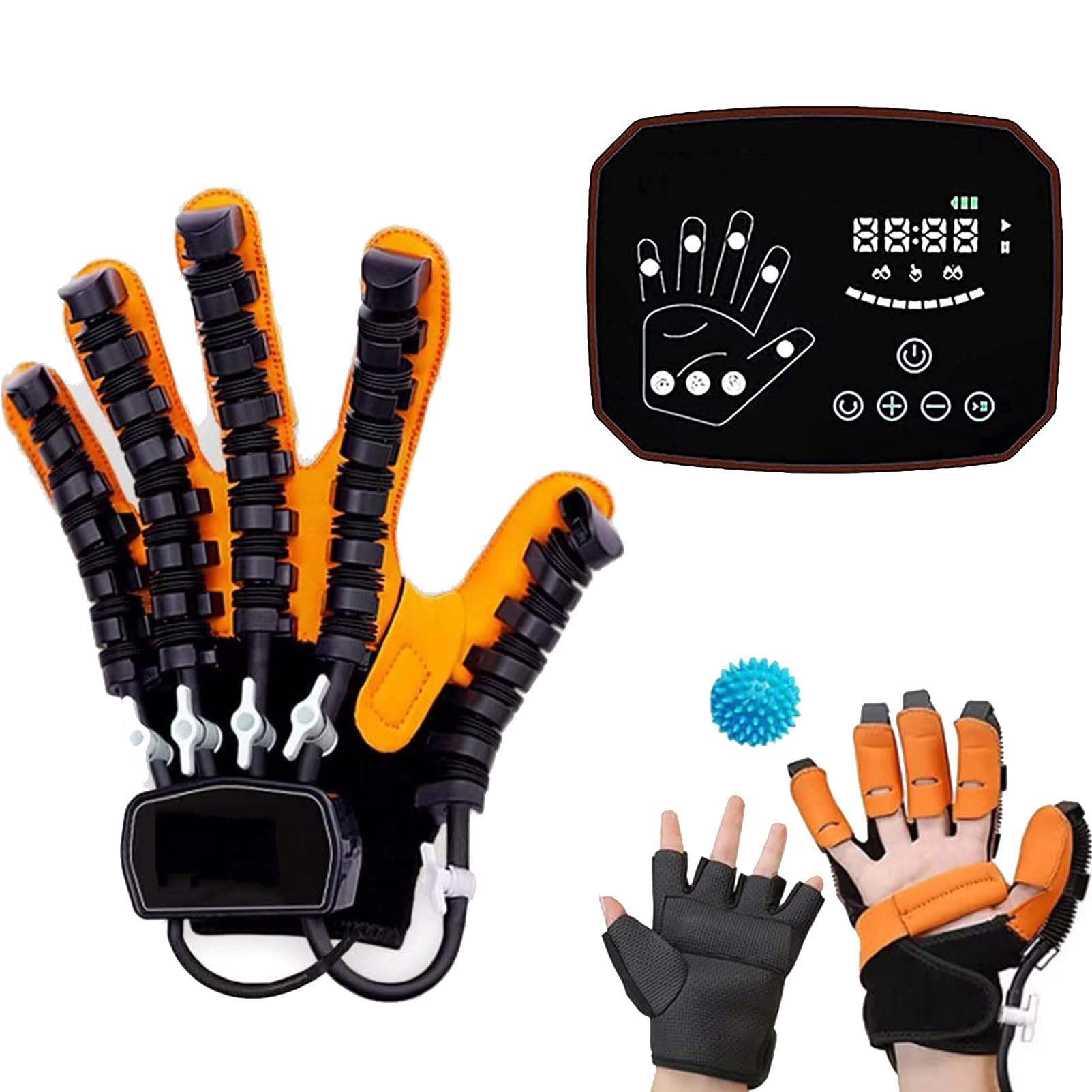 SXSLTSA Rehabilitation Gloves, Finger Splints, Finger Rehabilitation, Stroke Rehabilitation, Arthritis Gloves for Cerebral Palsy, Stroke Treatment, Relief Hands, Stroke Fingers,Splitfinger-left-S