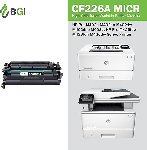 Miniatura 2 de Be Green Ink Cartucho de tóner MICR negro compatible de repuesto para HP M402 M426 M402dn M402n M402dw MFP M426fdn M426fdw - CF226A 26A tóner negro