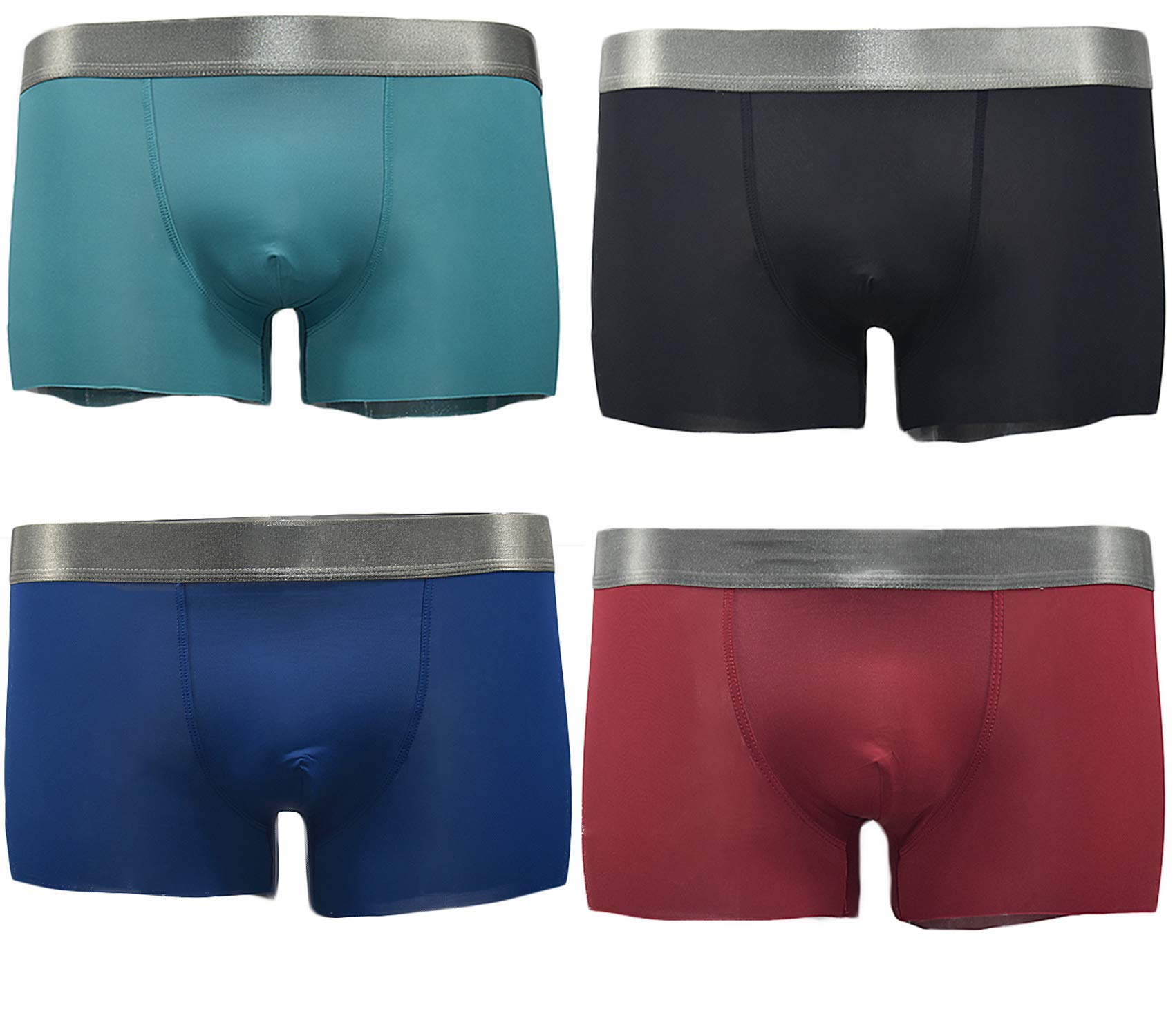 DREYOLIFE 4pc Men's Underwear Classic Boxer Brief Cotton Spandex Underwear Soft Stretchy