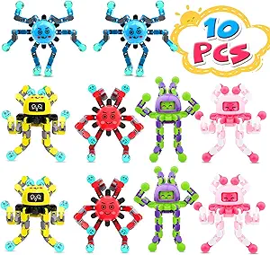 Transformable Fidget Spinner Toys for Kids and Adults,10 PCS Finger Sensory Toy for Teens with Autism ADHD Anxiety Relief,Birthdays Gifts Party Favors for Boys Girl Travel Stocking Stuffers