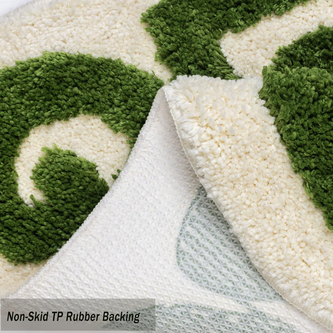 Alfombra de baño verde con texto en inglés You Look Good, alfombra de baño divertida, bonita, antideslizante, de microfibra, de felpa, pequeña, fresca, lavable, absorbente, para bañera y 3