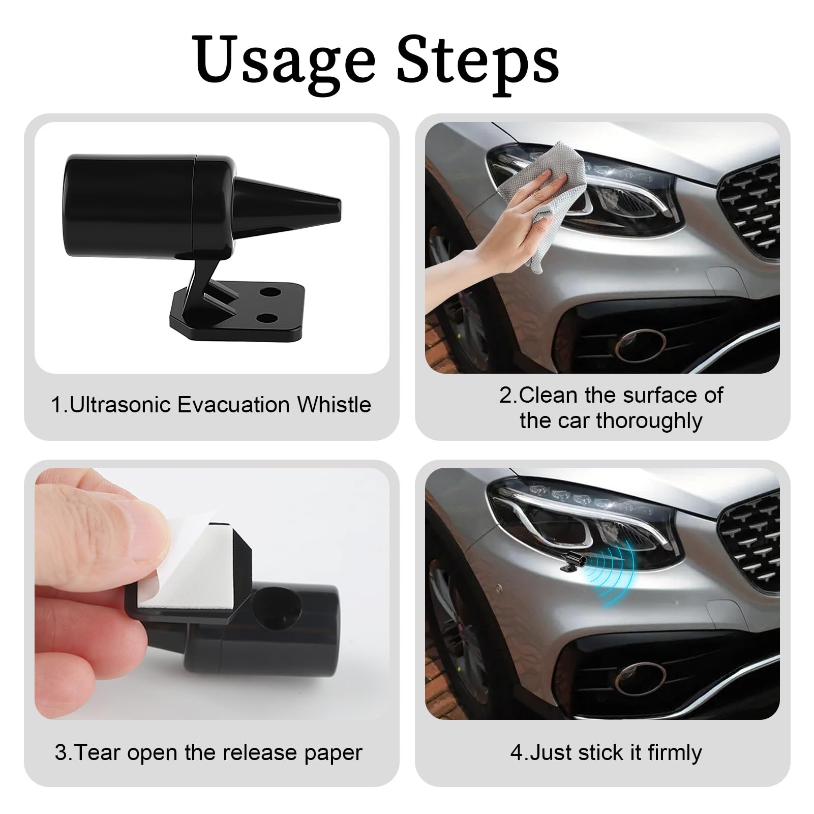 8PCS Ahuyentador de Jabalies, Silbato Ahuyentador de Animales para Coche, Alarma Ultrasónico de Advertencia para Animales para Coches y Motos, Dispositivo Anti Animales Coche de Jabalíes, Ciervos — view 5