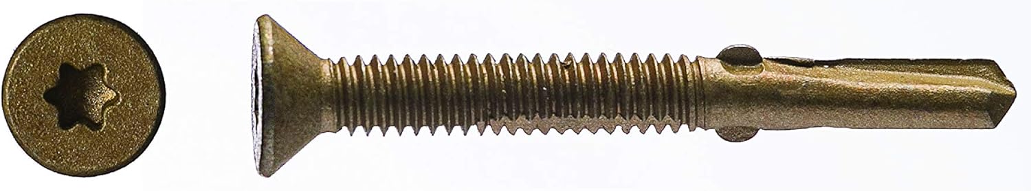 Big Timber 5FHD12212#12 by 2-1/2-inch T-25-drive bit Flat Head Self Drill Star Drive Screws with Reamer Wings-Exterior,(275 per Box)