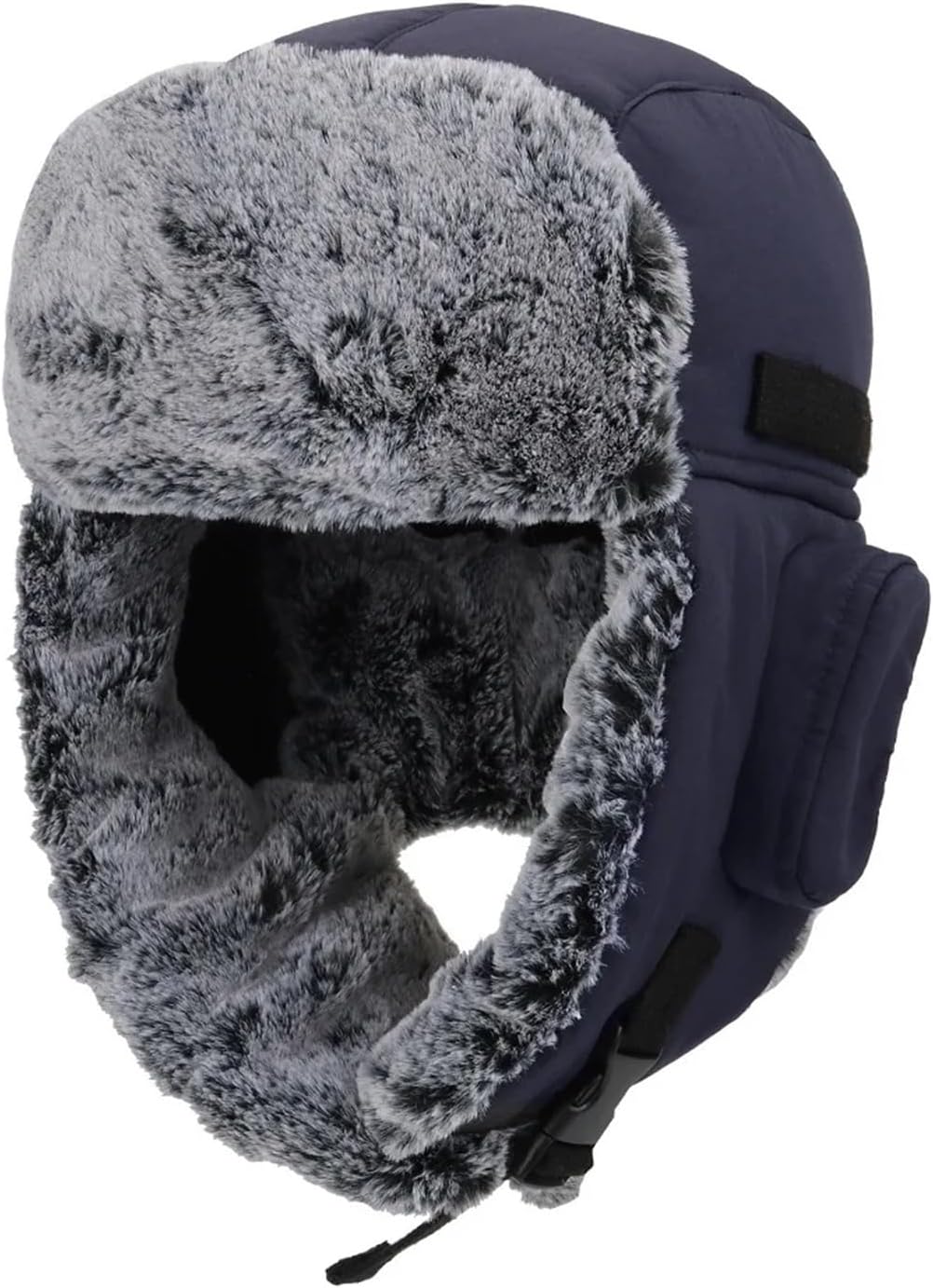 1PCS Men's Trapper Hat with Faux Fur Linning Eskimo Windproof Waterproof Winter Warm Hats Hunting Skiing Hatt