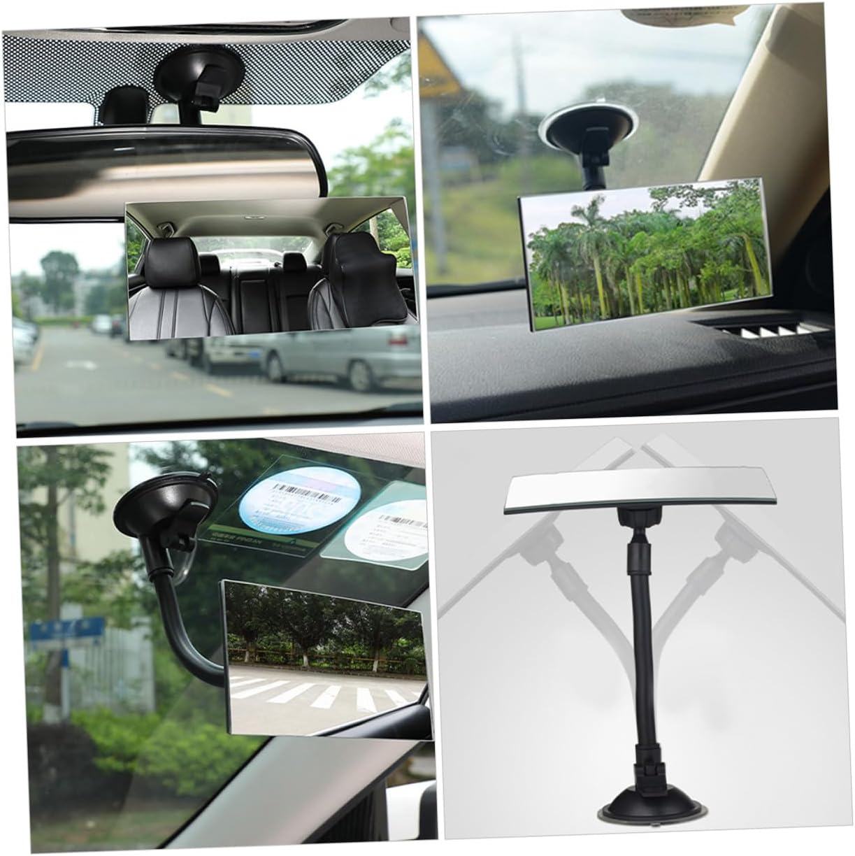 Toddmomy 2pcs Car Mirror Rear Facing Suction Cup Interior Rearview Mirror for Car Seat Adjustable Wide Angle for Safe Driving