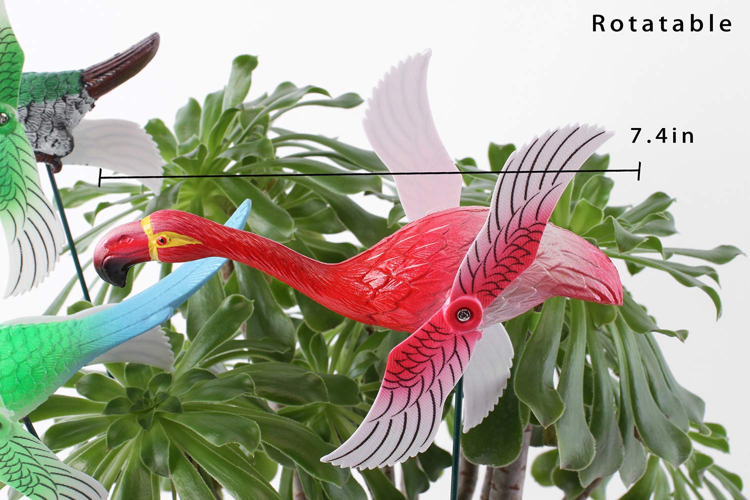 Campanelli a vento, girandole Whirlygigs colibrì, prato, paletti da giardino, decorazioni per uccelli, cardinale, esterno, decorazione decorativa per cortili, accessori per terrazze, mulini a vento