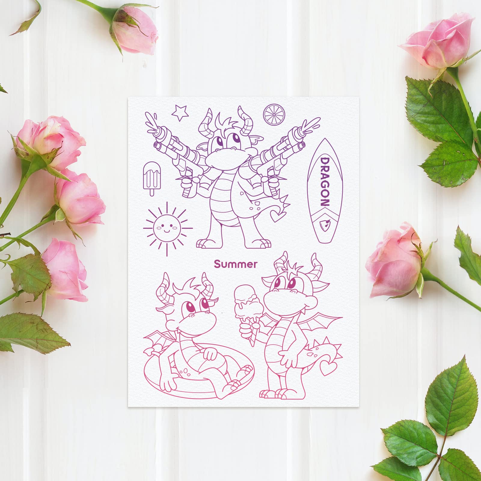 TIMBRES TRANSPARENTS EN Silicone Impressions Claires Et Nettes Pour