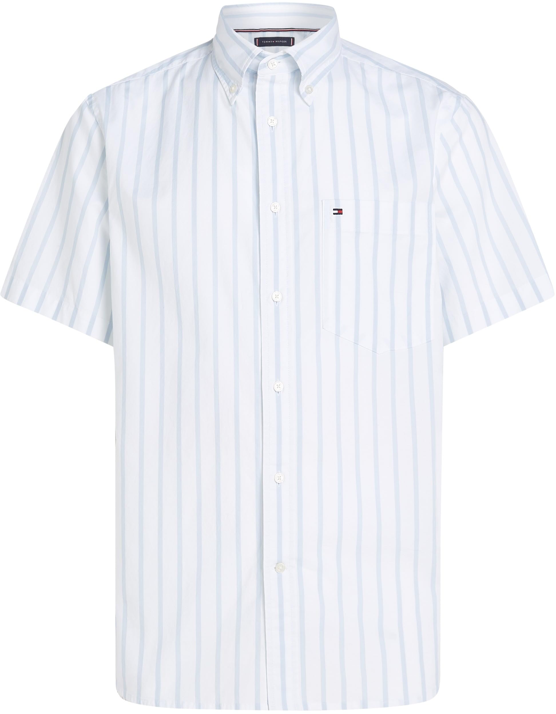 Tommy Hilfiger Herren Hemd Flex Poplin Kurzarm