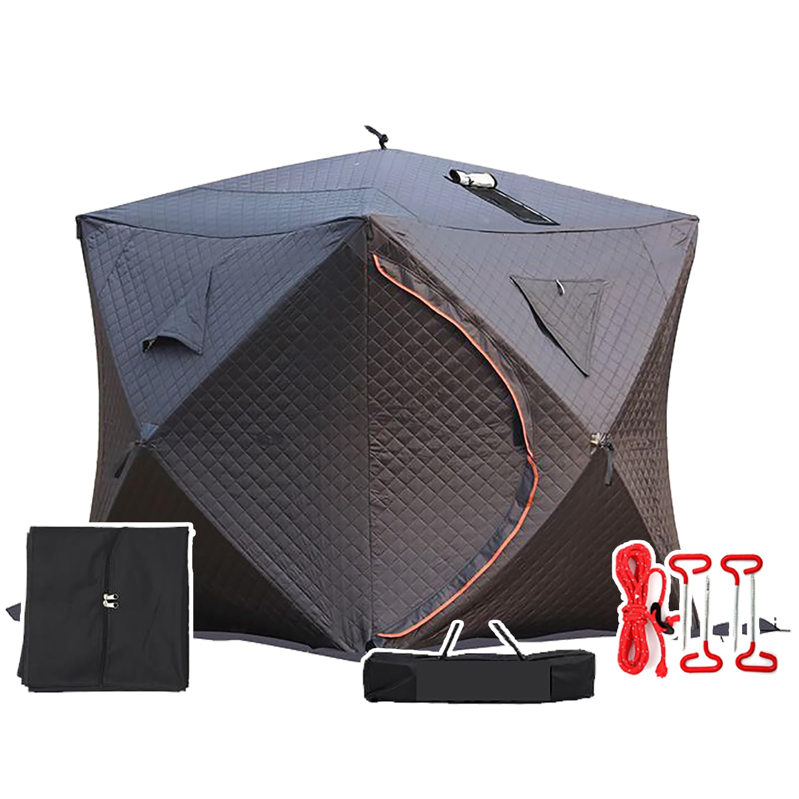 Tienda de sauna para exteriores con vista panorámica de 180 grados para camping invernal