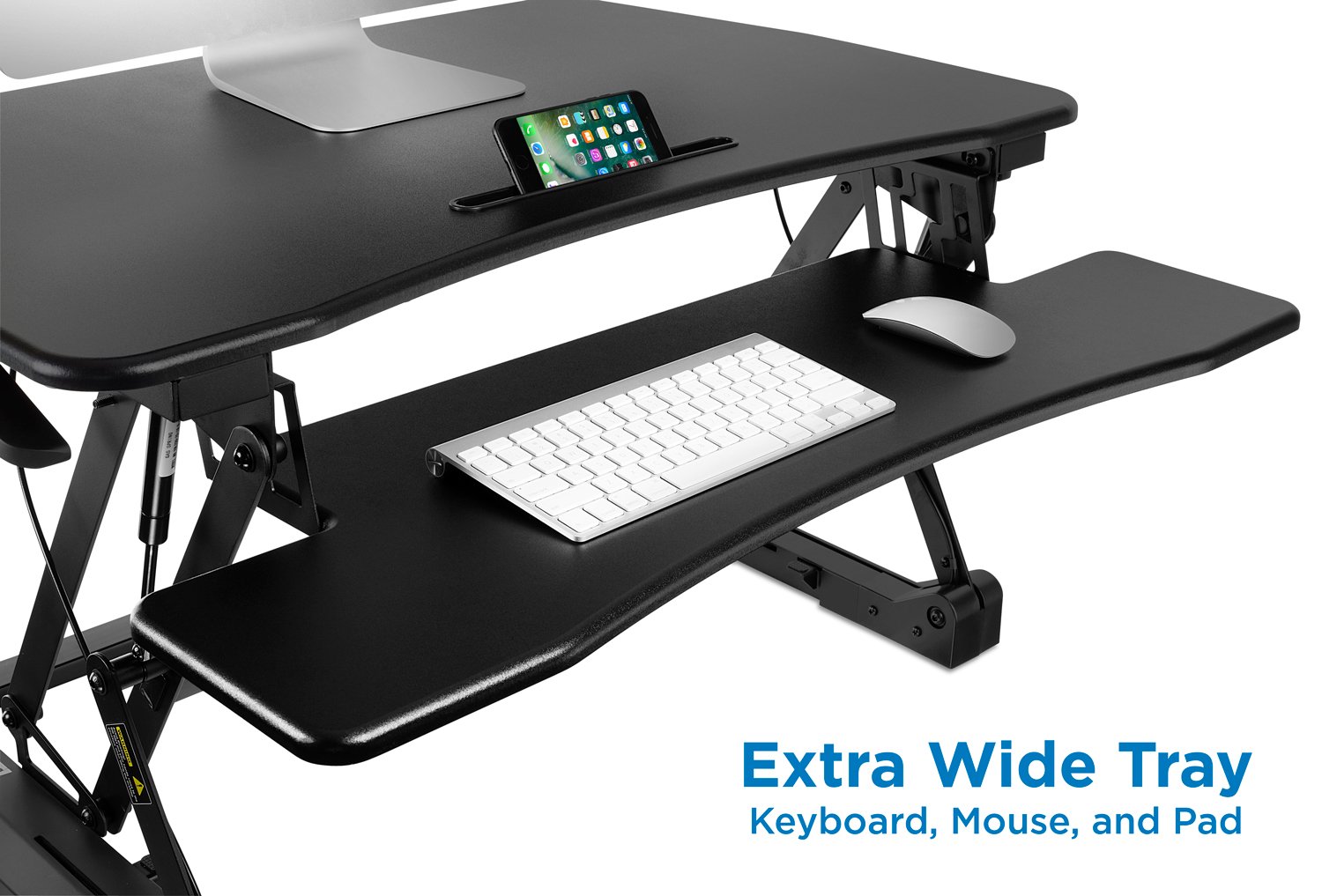 Mount-It 35 5 Standing Desk Converter with Keyboard Tray Adjustable Sit Stand Desk Riser for Dual Monitors Dual — view 7