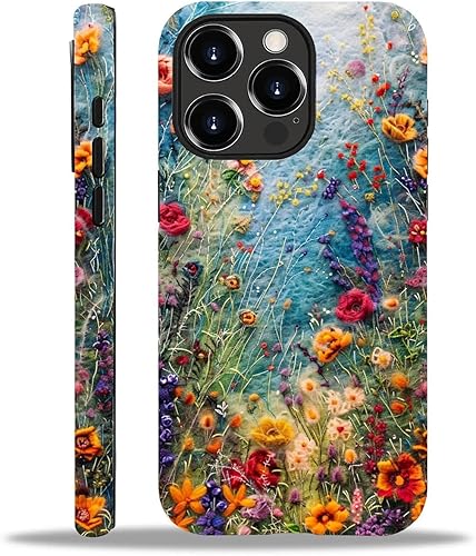 Miniatura 48 de Funda para iPhone 11 Pro Max, flores rojas coloridas 2 en 1, carcasa rígida + silicona, a prueba de golpes, protección contra caídas compatible con
