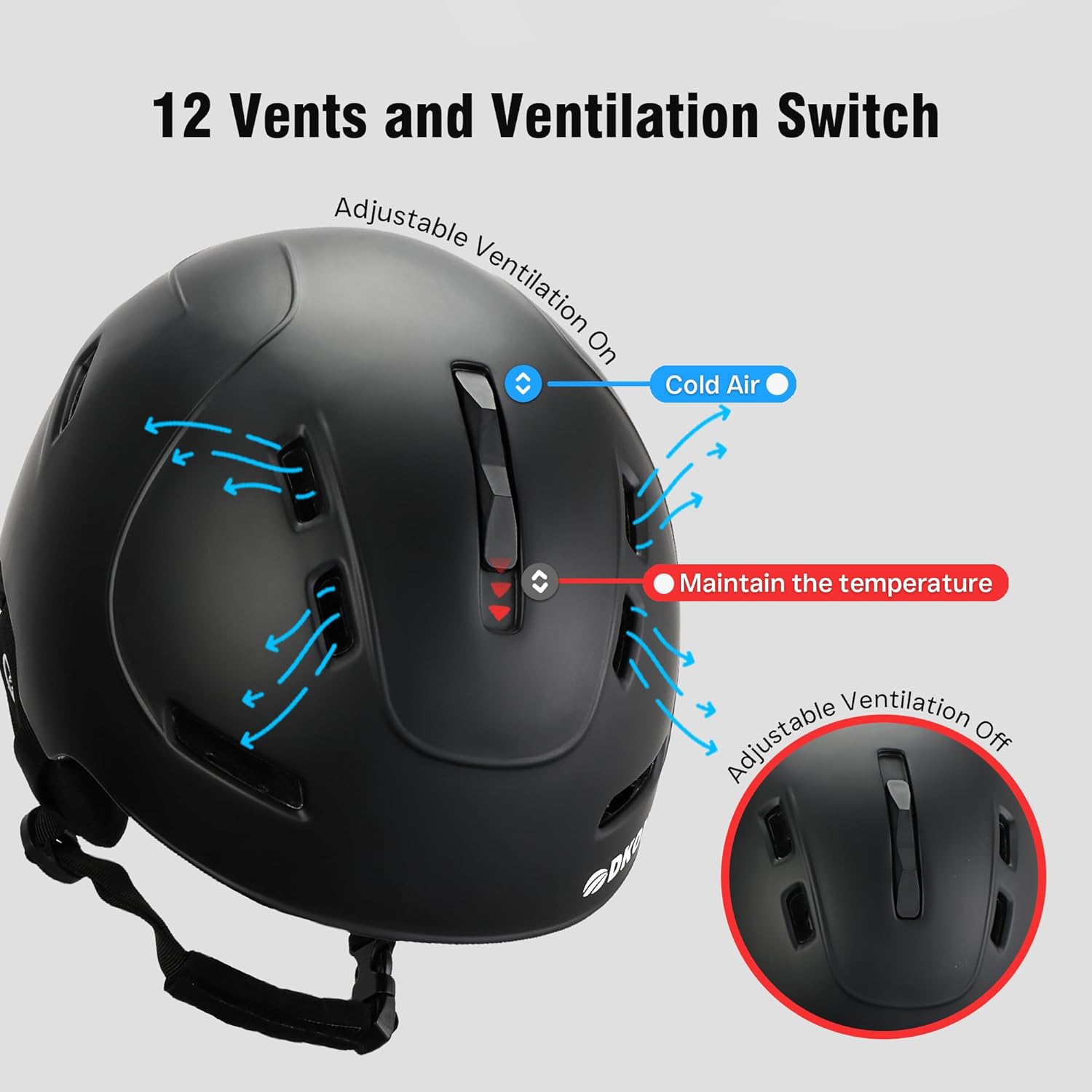 Ski Helmet for Adults Snowboard Helmet Men Women Youth Certified Snow Sports Helmet for Skiing Snowboarding