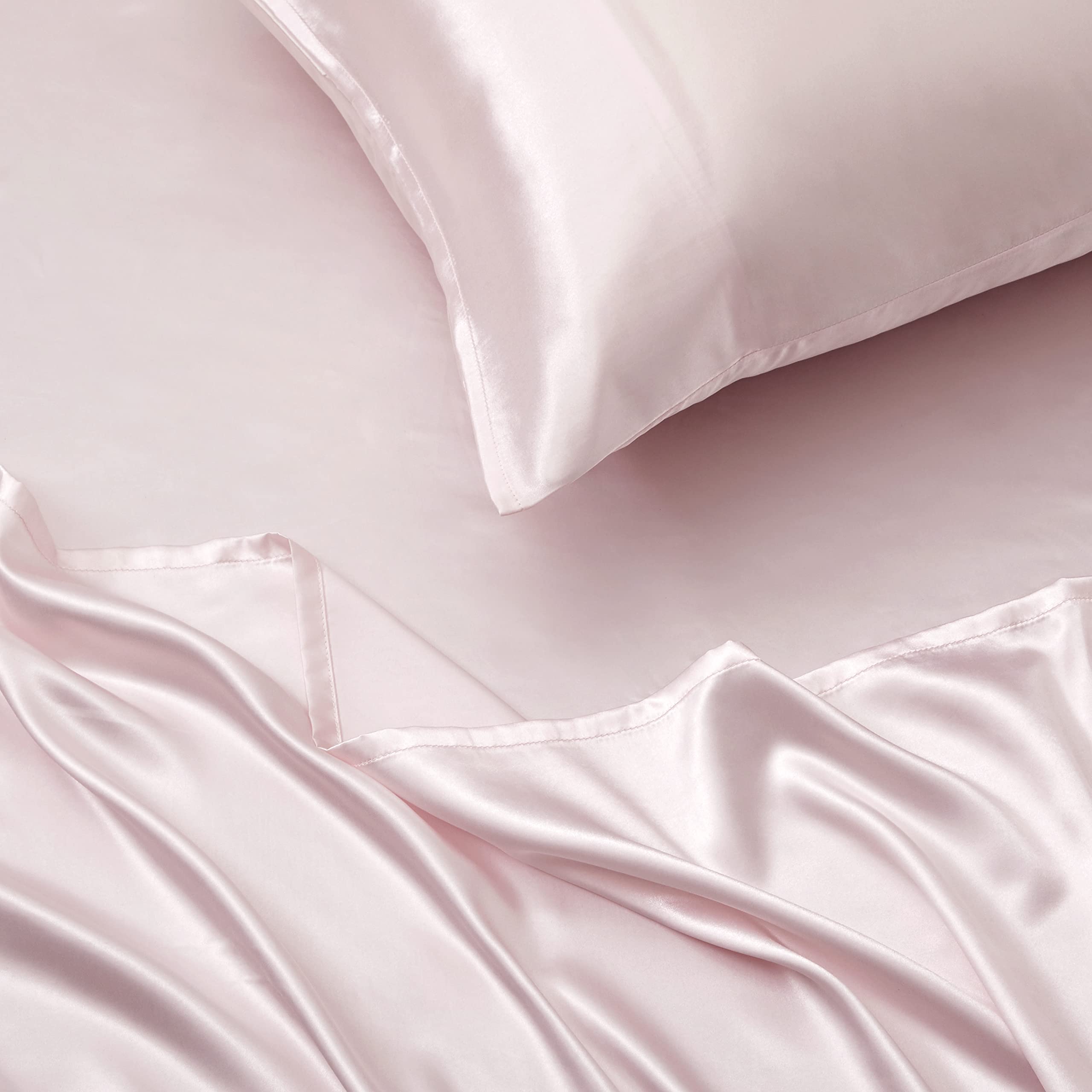 VACVELT 3-teiliges Satin-Bettwäsche-Set In Rosa – Seidig Weich & Kühlend Für Besseren Schlaf