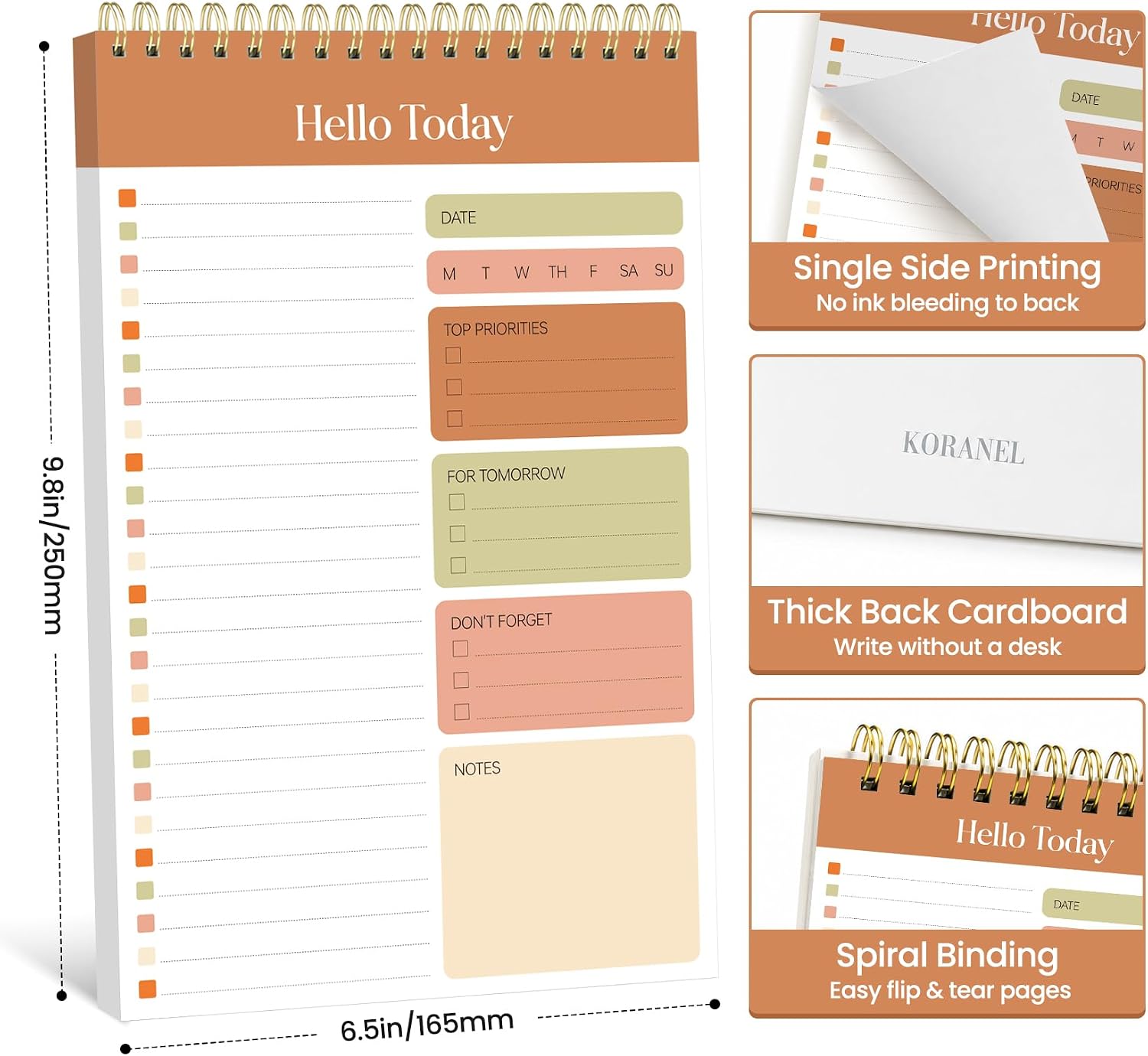 To Do List Notepad, Undated Daily Planner Notebook for Work image 3