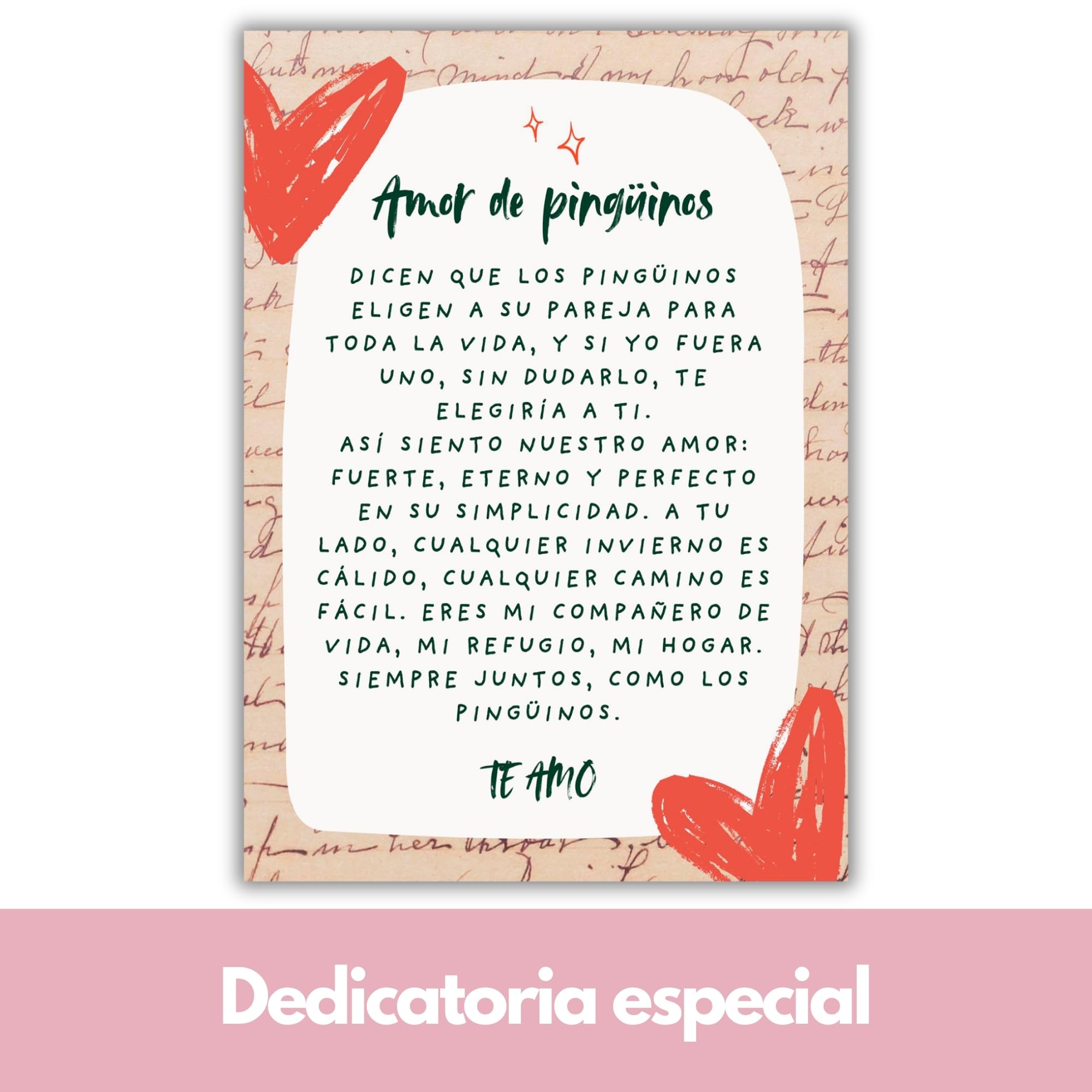 Regalo Pareja | Peluches Pingüino con Carta de Amor y Caja Decorada | Regalos Originales para Aniversario Pareja | Regalos Personalizados para Enamorados o San Valentín