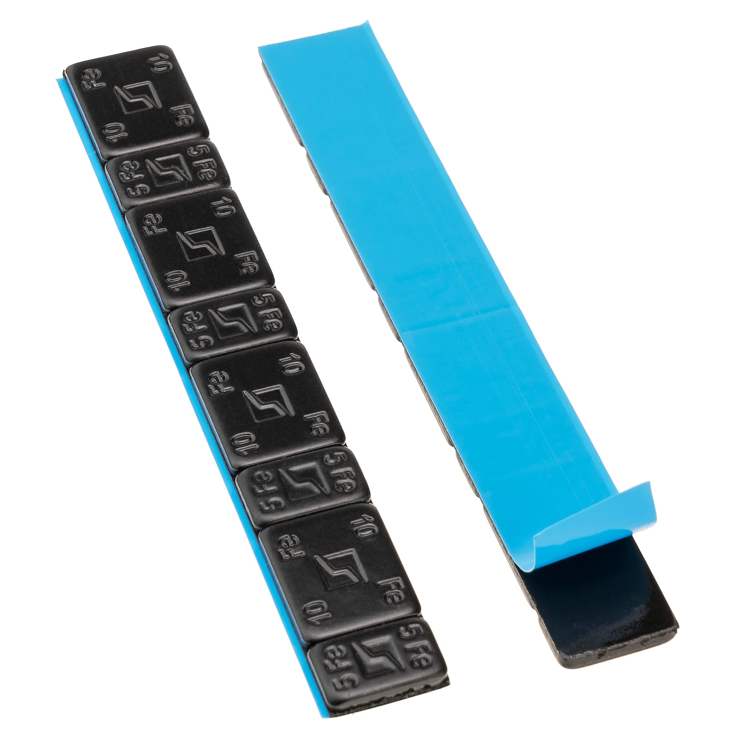 Stix Pesos adhesivos Rounded Slim 1600 unidades 5 g + 10 g 200 tiras de 60 g negro con recubrimiento de polvo galvanizado 3,5 mm para llantas de aleación de 12 kg
