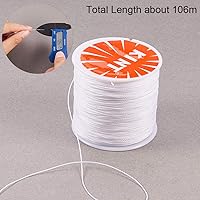 Vista 2 de PH PandaHall Cordón de poliéster encerado de 464 yardas, 4 colores, 0.020 in, hilo encerado, cuerda para pulseras, collares, cuentas de cintura