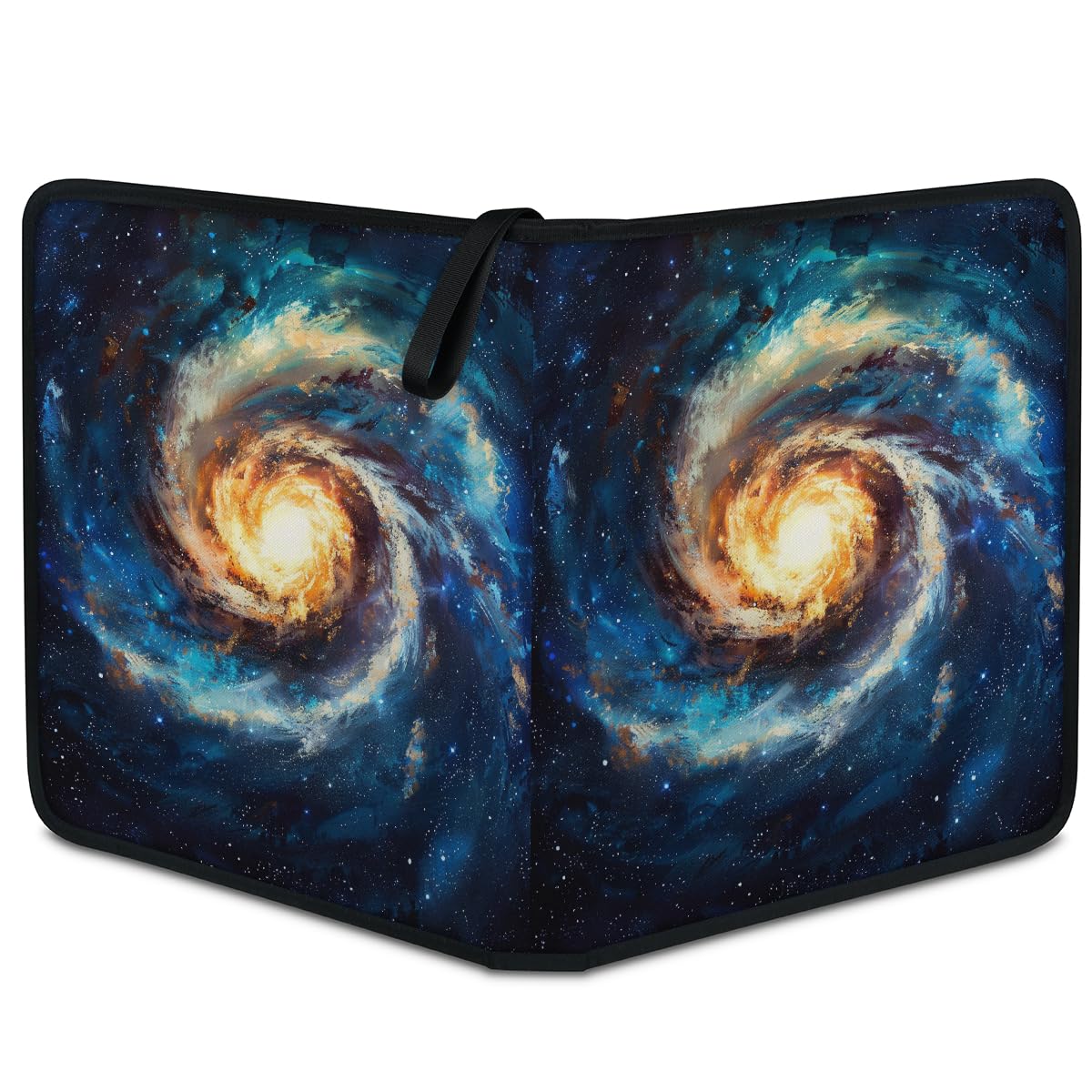 Mexpekil Space Cloud Galaxy - Raccoglitore di carte con 9 tasche con 50 pagine a caricamento laterale, per 900 carte, con cerniera, impermeabile, porta carte