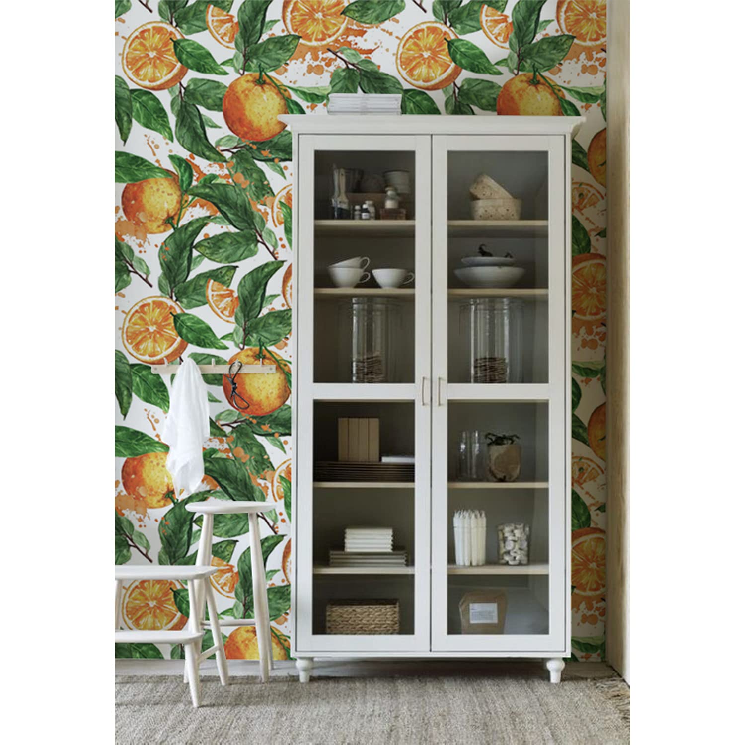 Papier Peint Feuilles 250x250cm Muralo Latex pour Meuble Salon