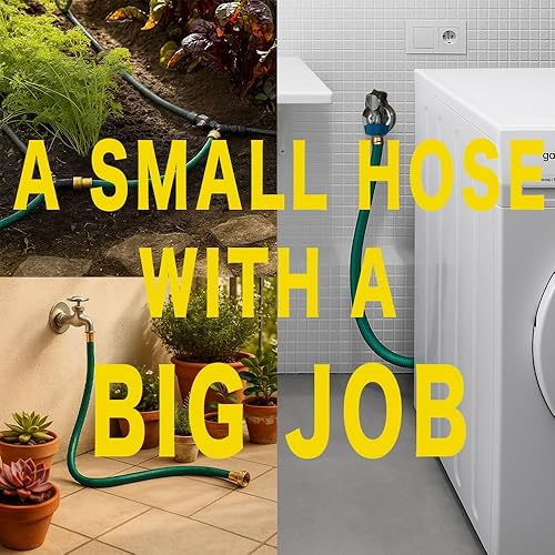 Miniatura 6 de Manguera de jardín Conector de tubería de PVC Manguera de agua flexible de 1 pie con accesorios de latón para sistema de filtro RV o conexión