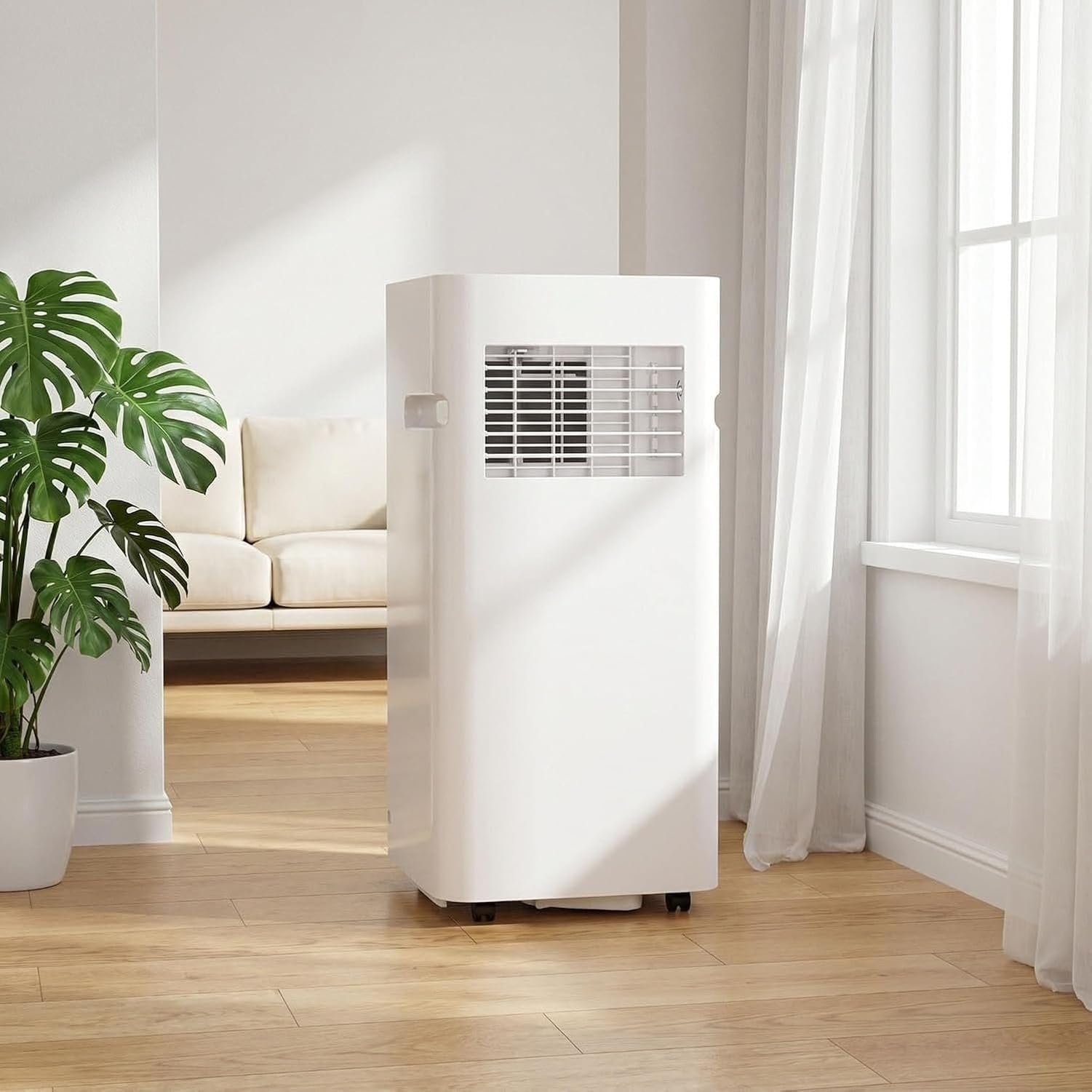 Aire Acondicionado Portátil 14000 BTU, Enfriador Móvil con Mando a Distancia, Temporizador 24H, Bajo Ruido para Dormitorio, Oficina y Piso con Ruedas, Style 4, 12000 BTU