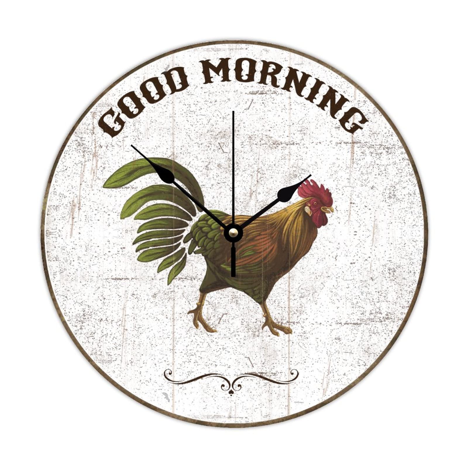 Horloge murale vintage coq pour une ambiance maison de campagne