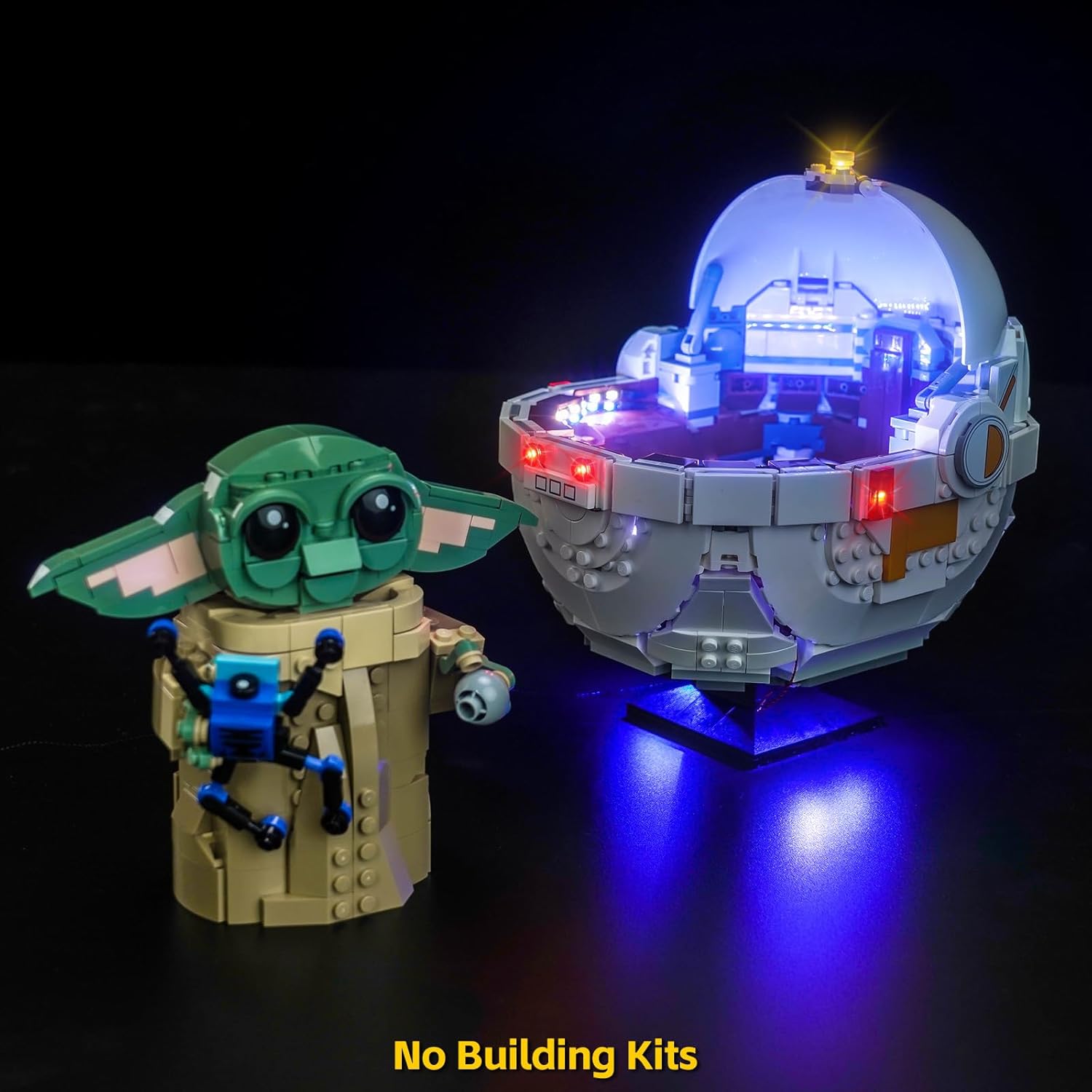 BrickBling LED Light Compatible with Lego The Mandalorian Grogu with Hover Pram (Lights Only), Creative Lighting Compatible with Lego 75403- Light up Your Model