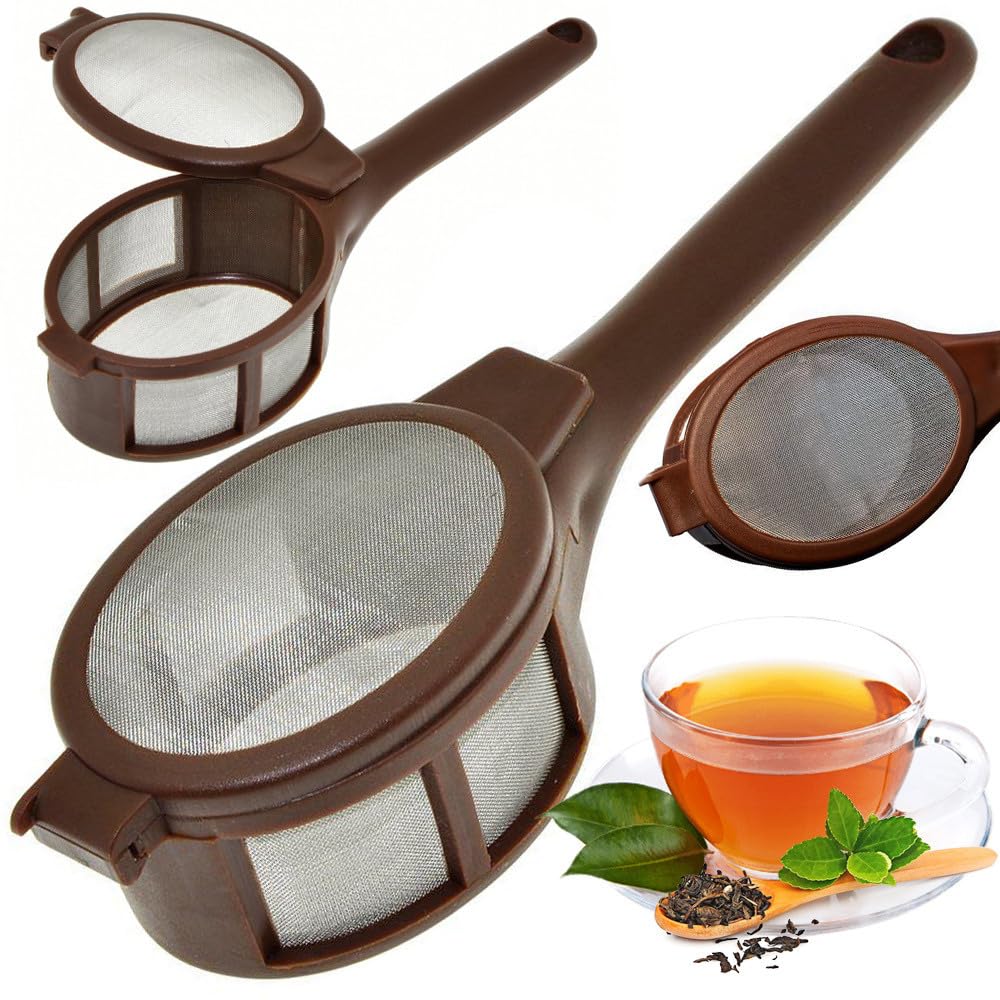PARENCE.- Zaparzacz do herbaty i przypraw z ergonomicznym uchwytem - Mini sitko do ziół, kawa - Uniwersalny 14x4x3cm