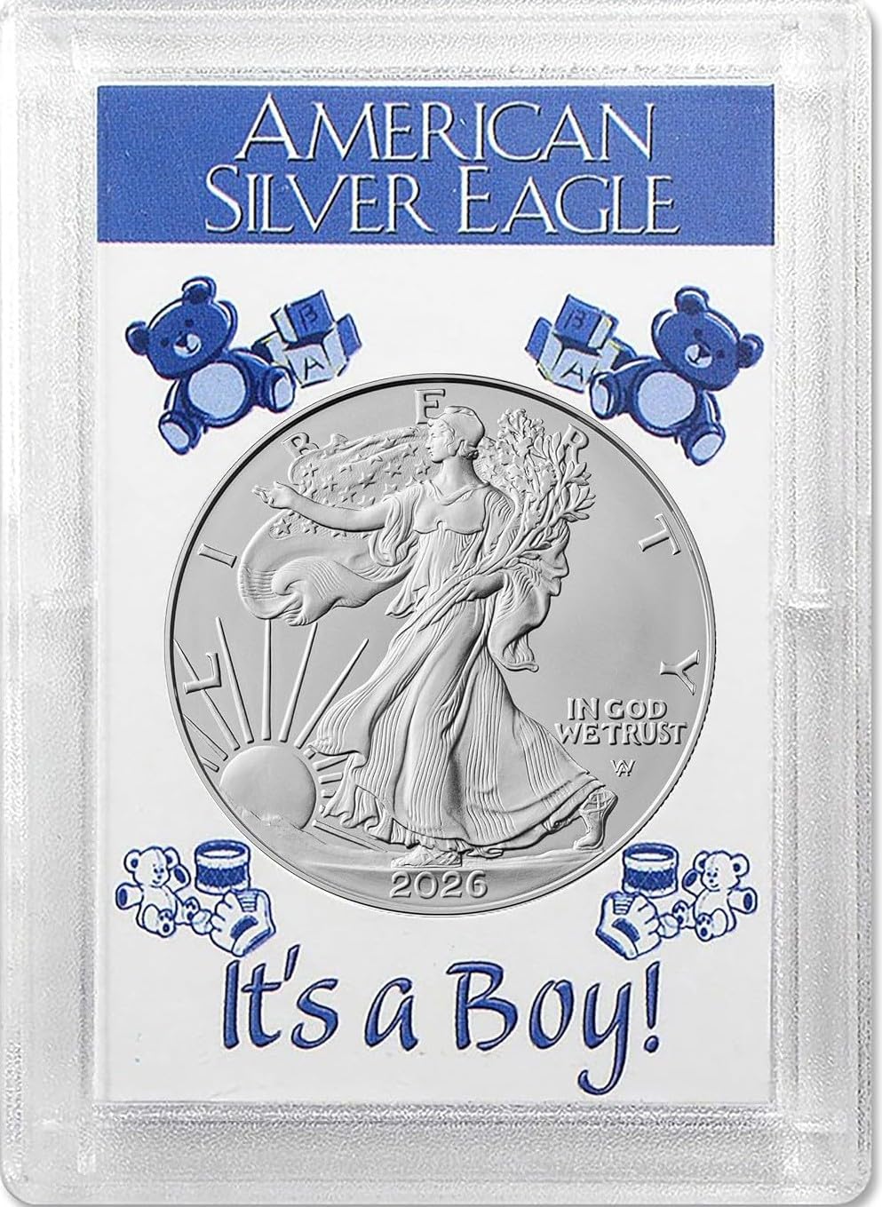 2026 American Silver Eagle $1 (It's a boy!) Brilliant Uncirculated