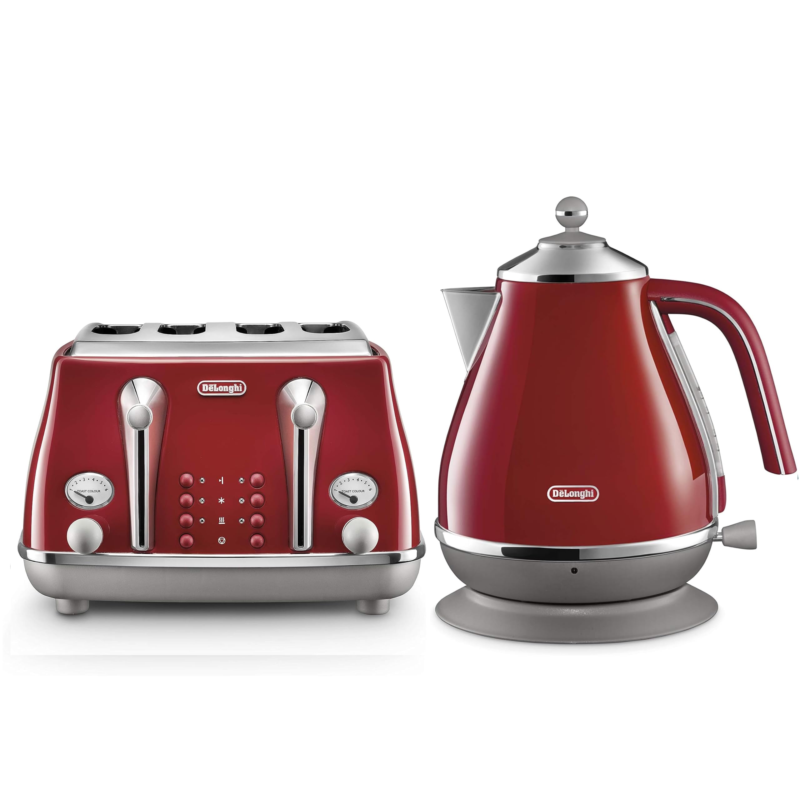 Toaster Delonghi Kettle Micalite Delonghi Red Kettle And Toaster