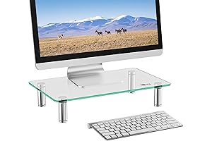 WALI Glass Monitor Stand Riser: Elevate Your Workspace with Style