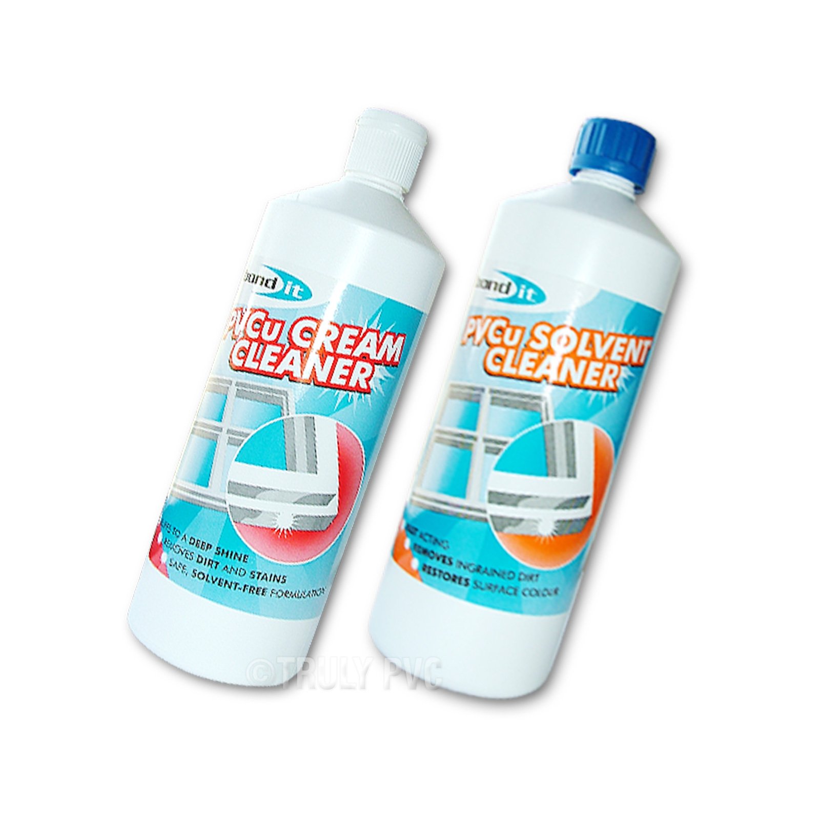 PVCu Cream and Solvent Cleaner - Cleans uPVC Windows, Doors and PVCu conservatory frames 1 Ltr