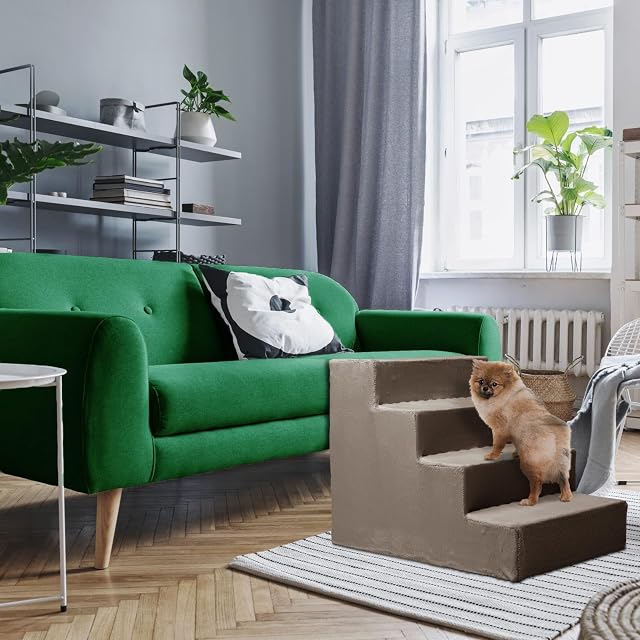 Foto 2 de 5 de MG Design Escalera para Mascotas de Marrón Claro - 4 peldaños