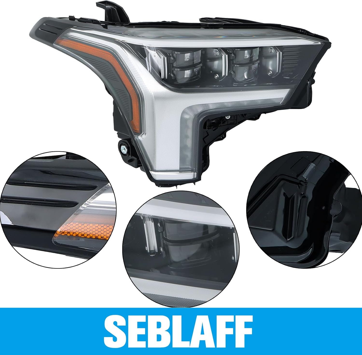 Headlight Assembly Right Headlamp with Self-adjustment‌ Replacement for Tu-n-dr-a 2022 2023 Replacement for 81110-0C270