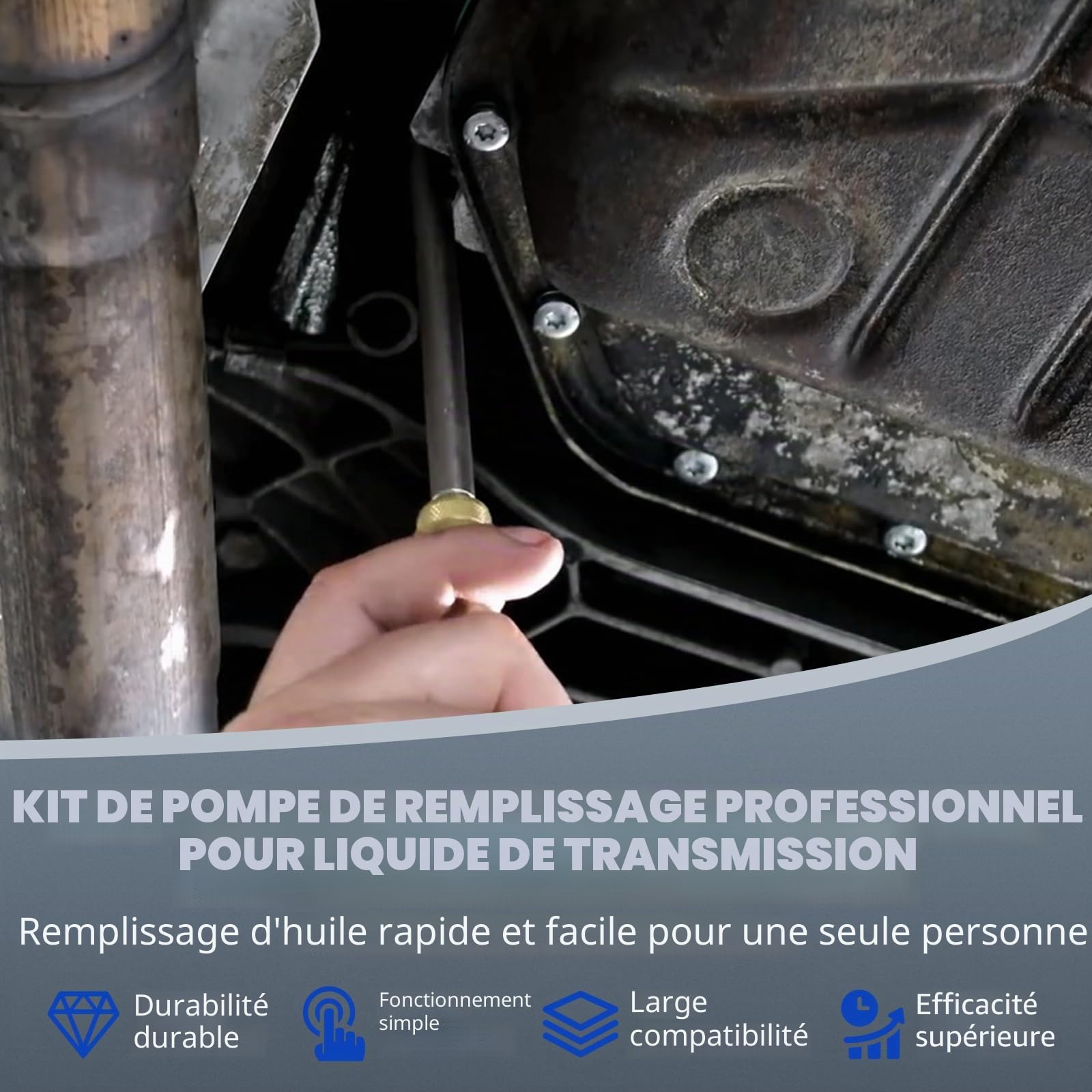 FreeTec Remplissage Boite de Vitesses, 10L Automatique Pompe Extractionet et Distribution de Huile Transmission, Outil Remplissage Hulie Boite de Vitesse avec 13 ATF Adaptateurs pour Voiture