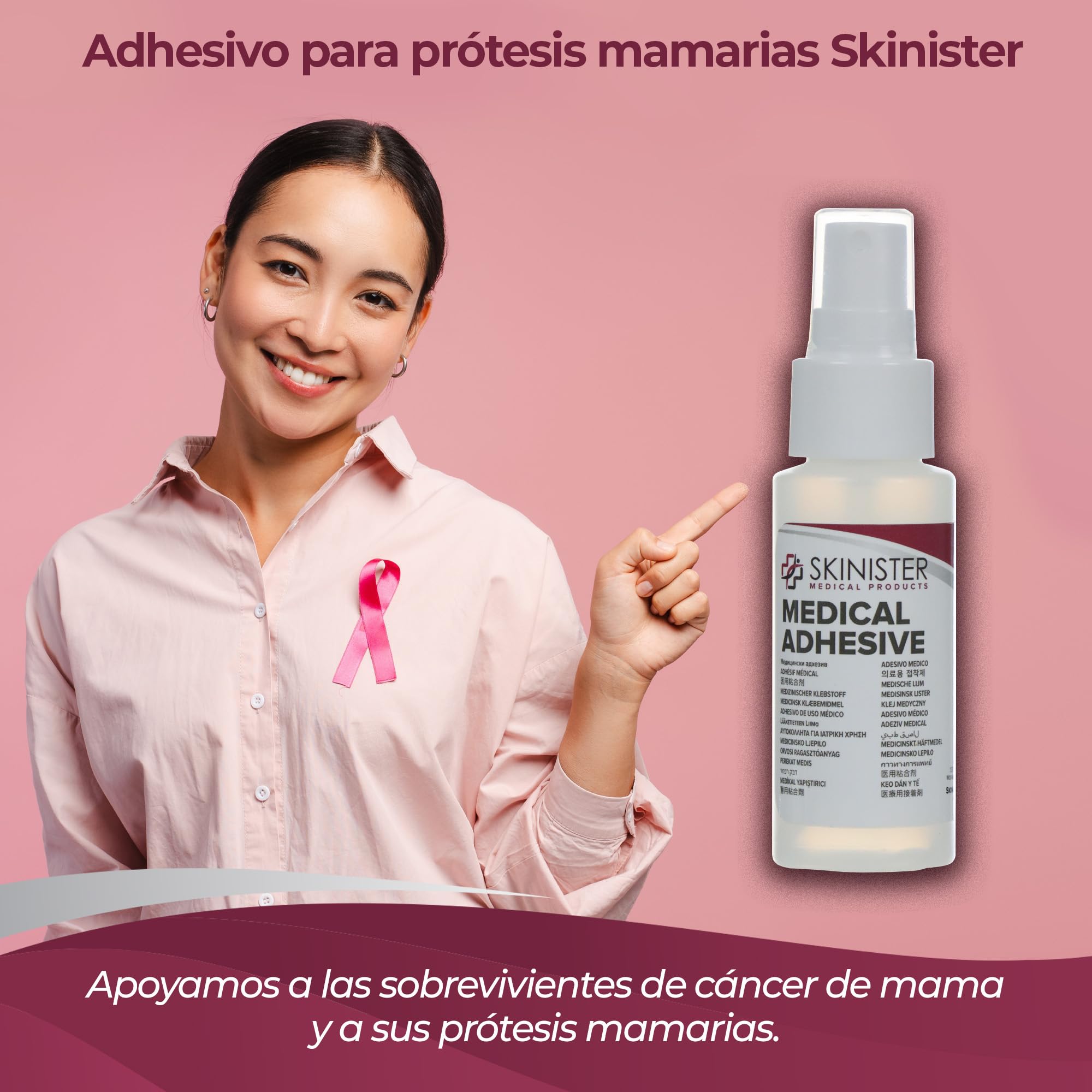 Pegamento Médico para la Piel en Spray | Adhesivo Médico de Silicona | Adhesivo Ostomía, Prótesis Mamarias, Catéteres Externos, Elementos Protésicos, Pegamento Efectos Especiales, 118 ml