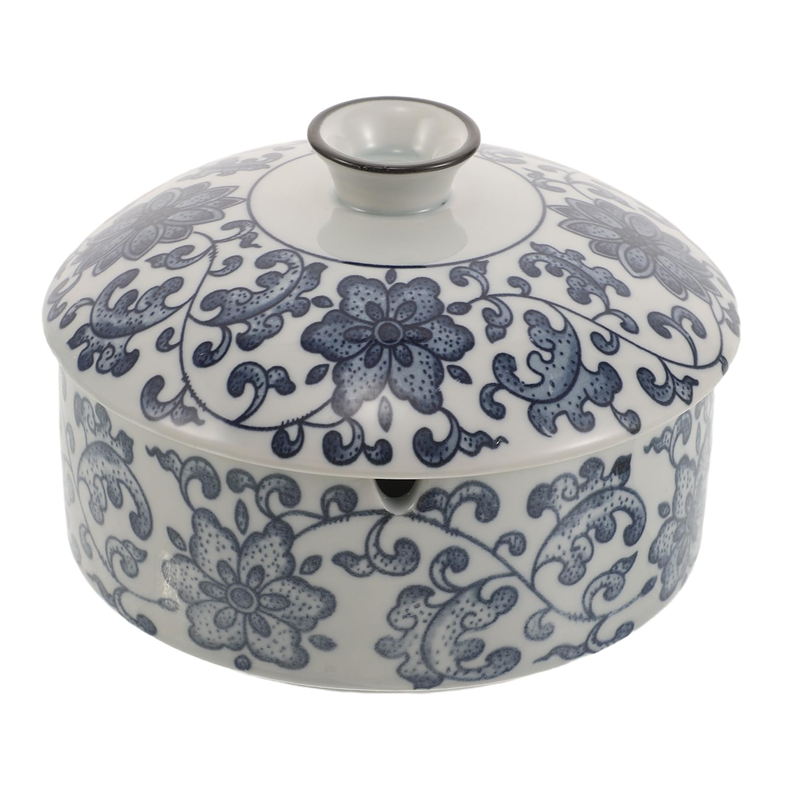 Cendrier porcelaine bleu et blanc chic style Qinghua décoratif haut de gamme