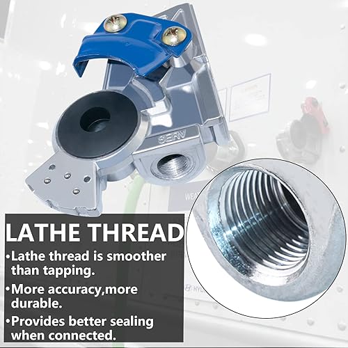 Miniatura 10 de Líneas de aire para semircamión, mangueras de freno de aire en espiral de 15 pies con cables de 12 y 40 pulgadas, juego de bobinas de freno de